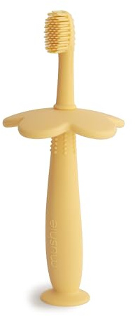 mushie Flower Toddler Training Toothbrush (Daffodil)