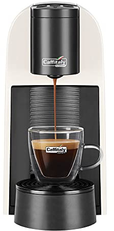 Caffitaly Sistema de cafetera Volta S35 para cápsulas originales, rápida y silenciosa, sistema de múltiples bebidas, dosificación automática, arranque rápido, apagado automático, 42 kWa, color blanco