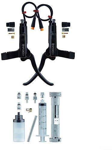 SPORTARC Elektrofahrrad-Bremsgriff, 3-polig, für E-Bike, für Bafang, Hallmotor, hydraulische Bremse, 1 Paar, Schwarze Rinde mit 10 Werkzeugen