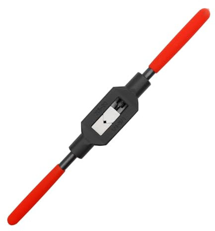 Zreneyfex 3 verschiedene verstellbare Windeisen Griff Gewinde Gewindebohrer Halter Reibahle Handgewindewerkzeug für Maschinisten Reparatur mit Kunststoff getaucht Griff (1/4 -3/4 (M5-M20))
