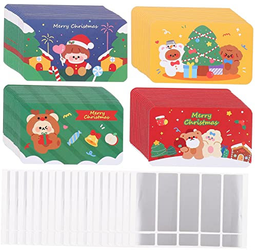 STOBOK Weihnachts Rubbelkarten Satz 160stücke Papier Selbstgemacht Cartoon Rubbellose Kreativ Für Bastelprojekte Kinder Weihnachtsfeier Weihnachtsaktivitäten