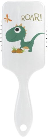 Brosse à cheveux de massage pour hommes, femmes et enfants, jolie brosse à cheveux dinosaure pour cheveux longs, épais, bouclés, ondulés, secs et abîmés