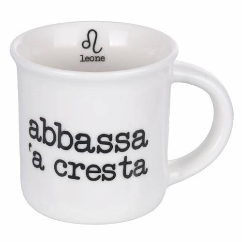 Tazzina caffè 90 ml in porcellana, leone, S.P.Q.eRe Zodiaco