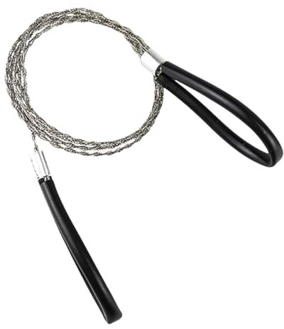 Wezalget Sierra de alambre de bolsillo,Sierra de alambre para madera | Sierra de cable de motosierra manual de supervivencia para tubos de PVC - Herramienta de corte de engranajes al aire libre para