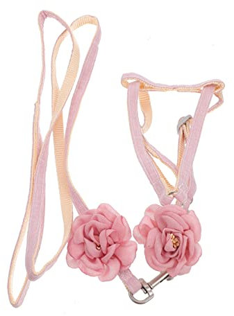 COLLBATH Cat Harness Mit Verstellbarer Leine Ausbruchsicheres Katzengeschirr Für Kleine Haustiere Atmungsaktives Design Für Im Freien Baumwollmaterial Breit