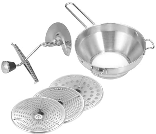 Garneck Manual Potato Ricer Masher Stainless Steel Kitchen Tool for Sweet Potato Mincer Creative Vegetable Masher for Fruit Pressing and