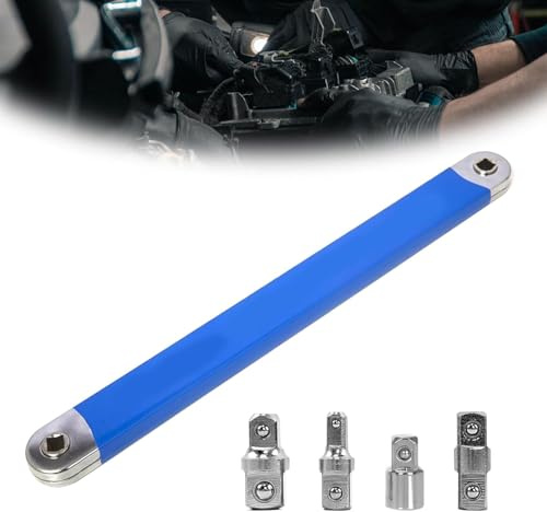 Chiave di Estensione Dinamometrica a Cricchetto Multifunzionale Barra di Prolunga per Cricchetto Chiave di Prolunga Offset con Adattatori di Azionamento 1/2, 1/4 e 3/8, per Meccanico Officina
