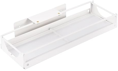 Organisateur Sous Évier à Rangement Coulissant pour Cuisine et Salle de Bain, Rangement Pratique pour Bouteilles, Épices, Produits de Nettoyage, Étagère Métallique Ajustable Sous Cabinet, Blanc