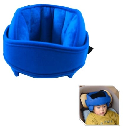 Peixiong Kids Car Seat Head Support, Adjustable Toddler Headrest Support Band Head Strap Child Car Safety Sleeping Pillow Neck Relief Pillow Soft Carseat Straps Cover for Plane (Blue)