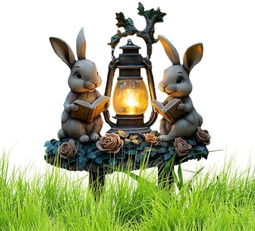 yakermur Ostern Deko Gartenstecker Osterhase Dekoration Zum Stecken Osterhasen Figuren Garten Frühlingsdeko Zum Osterdeko Outdoor Garden Osterdeko, Vintage Osterei Gartenschilder