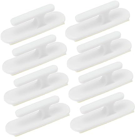 Ciieeo Window Cord Cleat Hooks Blind Rope Plastic 8pcs White for Winding and Fixing Practical Curtain Rope Cord Holders Suitable for Bedroom and Restaurant