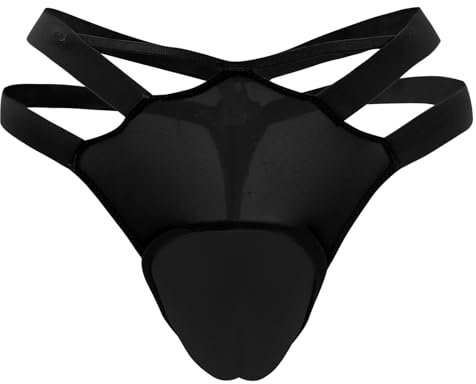 AIEOE Gafftrosa crossdresser gömma band elastisk transgender tanga bandage gaff underkläder M L, svart, M