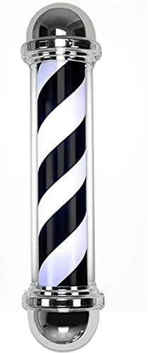 RKYRRKI Poste de barbería LED de 80 cm, Resistente al Agua, Luces de Pared giratorias para barbería, Logotipo de peluquería, Letrero de Tienda, lámpara de Pared para Exteriores, decoración