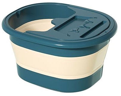 Vasca per pediluvio pieghevole per pediluvio, vasca da massaggio, vasca per pedicure, con coperchio, design salvaspazio, vasca per pediluvio, pieghevole, per pediluvio, massaggio