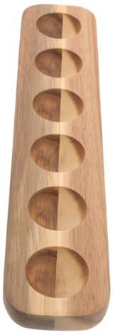 Operitacx Vassoio Porta Uova Design Elegante 6 Scomparti in Legno e Superficie Liscia per Conservazione Sicura e Prevenzione Rotture, per Cucina Domestica