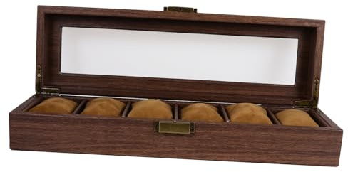 Didiseaon Boîte Cadeau pour Montre Boîte à Bijoux de Rangement Présentoir Créatif Marron