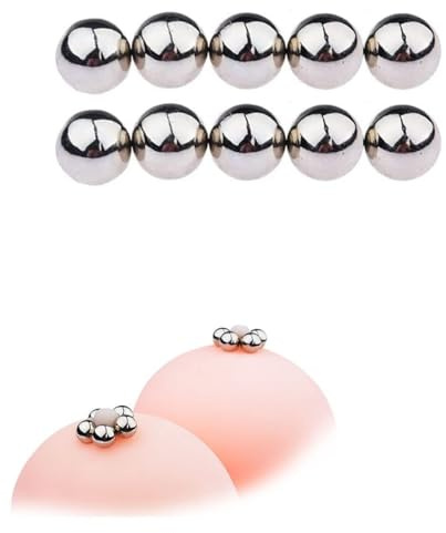 TRQOYTU Pinza Magnetica Forte Da 10 Mm Per Capezzoli E Labbra Vaginali, Set Di Pinze Per Capezzoli, Pinze Per Capezzoli Senza Foratura, Sfere Per Capezzoli, Aumento Del Piacere Sessuale, Sfere