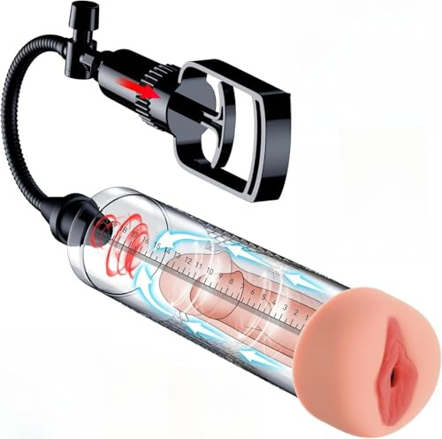 Penis Pump Sex Toys for Men, Manual Vac/uum Penis Extender Male Sex Toys, Penis Enlarger Adult Toys with Pocket Pus/sy, Penis Sleeve Cock Sexual Stim-ulation Device for Ere-ction