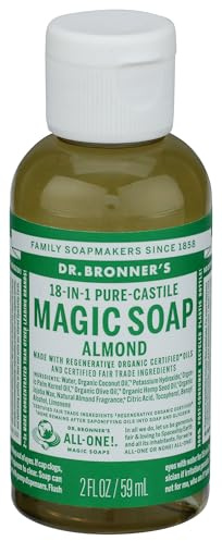 Dr. Bronner's Jabón líquido orgánico de almendras puras y castillas