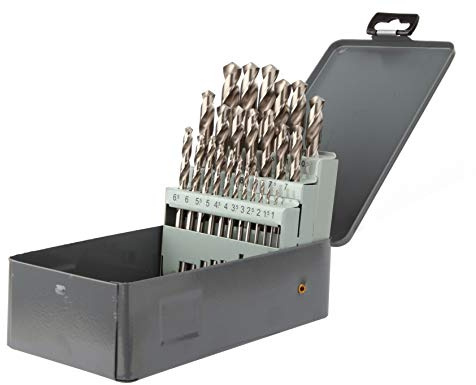 DIAGER - Forets HSS meulé taillé - Coffret de 25 forets - Perçages aciers alliés et non-alliés - Usage polyvalent - diamètre 1 à 13mm/0,5mm