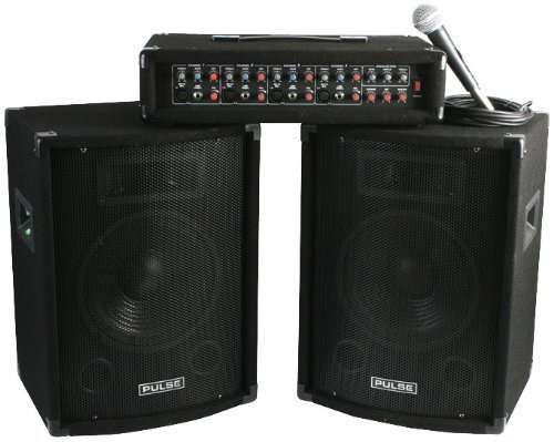 PA SYSTEM, PA HEAD + SPEAKERS PMH200KIT By PULSE by Best Price Square