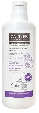CATTIER PARIS Reinigungsschaum Gesicht mit Bio-Rosenwasser - seifen- & sulfatfrei - zertifizierte Naturkosmetik - 150 ml