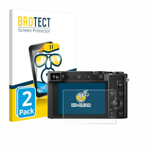 BROTECT 2 Stück Schutzfolie für Panasonic Lumix DMC-TZ101 Displayschutz Folie Made in Germany, Ultra-Klar