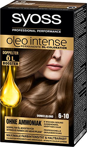 Syoss Oleo Intense Haarfarbe, 6-10 Dunkelblond, 3er Pack(3 x 115 ml)