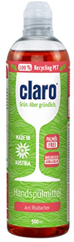 Claro Geschirrspülmittel Rhabarber 500 ml