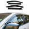 JHCHAN Windabweiser Regenabweiser für Nissan Navara NP300 2015-2024 D23 Doppelkabine Rauch Schwarz Regenschutzabweiser 4 Stück