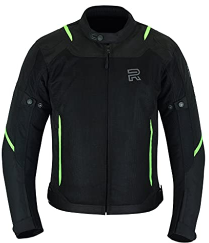 RAXUS Veste de moto d'été pour homme Track CoolPro, homologuée CE, Fluo, XL