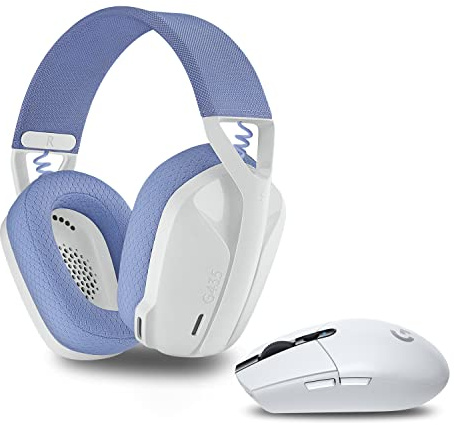 Logitech G305 Souris Gamer sans Fil + Logitech G435 LIGHTSPEED et Bluetooth Sans Fil Casque Gaming, Blanc