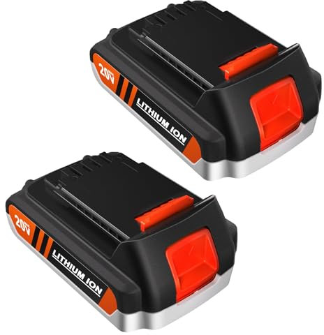 2 Pack LBXR20 20V 3.0Ah Battery Compatible for Black and Decker 20V Lithium Battery LBXR20 LB20 LBX20 LB2X4020 LBXR20B-2 LBXR2020-OPE Compatible for Black Decker 20V Power Tools