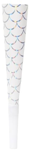PARTY TIME Pack de 6 Trompetas de Fiesta Sirena Cumpleaños Multicolor | Cartón, pack de 6 trompetas de fiesta sirena, cumpleaños y celebraciones, violeta rosa azul