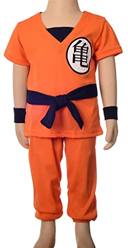 Lito Angels Little Boys Anime Cosplay Costume Clothing Set Dress Up Size 6-7, Orange (Tag Number 13)