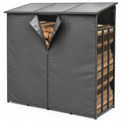SCHMIDT security tools Kaminholzregal Schutzhülle 185x70x185 cm Abdeckplane
