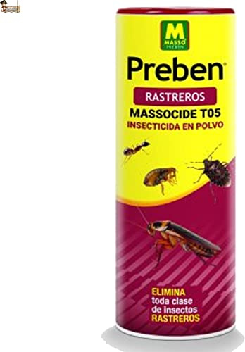BricoLoco.com Insecticida granulado en Polvo Insectos Rastreros. Bote 250 grs. Suelo Exterior e Interior. Hormigas, cucarachas, pulgas, chinches, garrapatas, piojos. (0.25)