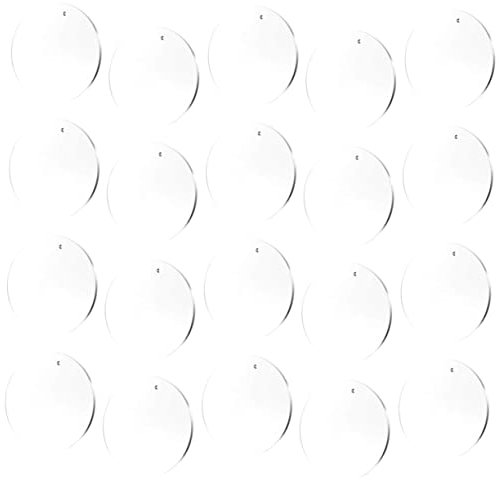EXCEART 20stücke Transparente Runde Acrylplatte Blanko Scheiben Für Schlüsselanhänger Bastelarbeiten Klare Acrylplatten Schlüsselanhängerstücke