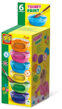 SES Creative 00382 Plakatfarbe Trendy (6x45ml), diverse Farben, 45 milliliters