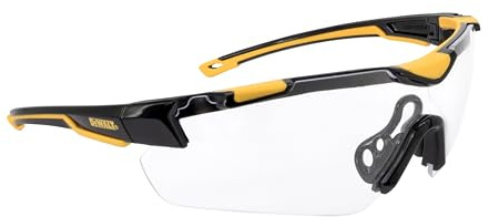 DEWALT DPG110 Chisel Unisex Trim-Fit Half Frame Protective Eyewear, Black Frame Clear Lens