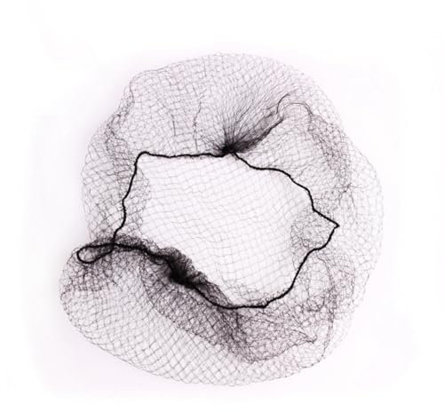 Yurosiay 100 Stück Unsichtbare Haarnetze aus Nylon Elastisches Haarnetz Dutt Perückennetz Wiederverwendbare Haar Netze Mesh für Frauen Mädchen Haarknoten Herstellung Ballett Tänze Schwarz 100 Stück