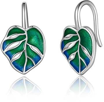 Monstera Earrings Sterling Silver Monstera Leaf Earrings Tropical Jewellery Monstera Gifts for Women