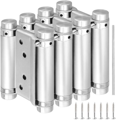 FUNSUEI Lot de 4 charnières de porte battante en acier inoxydable - 75 mm - Charnières de porte battante - Charnières de porte battante - Charnière de porte battante - Charge lourde