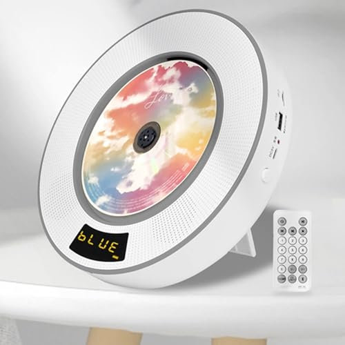 Reproductor De CD Portátil, Altavoz De CD Bluetooth Con Pantalla LCD, Compatible Con CD/MP3/CD-R/CD-RW/WMA, Efecto De Sonido Envolvente Estéreo De Alta Fidelidad, Montado En La Pared/escritorio