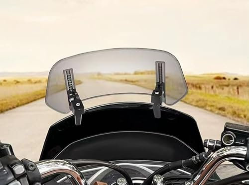 LUYSNDFG Motorrad-Windschutzscheiben-Deflektor für Triumph Sprint GT 2011-2016,Motorrad Windschutzscheibe Windabweiser, Winddichtes Kältefestes Motorrad Windschild,L Gray