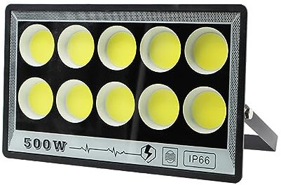 HPHPH Projecteur LED Exterieur, Éclaira LED IP65 300 W 200 W 100 W 50 W LED Étanche Réflecteur Lampe Projecteur Étanche Lumière D'inondation Extérieure,pour Cour,Jardin,Garage(Warm White,COB 500W)