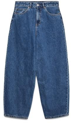 Vero Moda Mujer Mamá Cintura Alta Fit Vmbillie HR Barrel ANK Jeans Mix Ga Noos, Medio De Mezclilla Azul, 27W / 32L