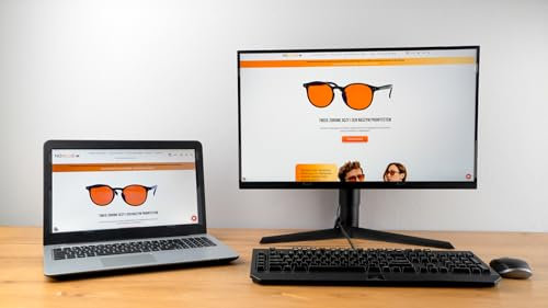 NOBLUE - Blaulichtfilter für Laptop-Bildschirm, PC Bildschirm 15,6 16:9 - Anti Blaulicht Bildschirmfilter - für Augenschutz bei Computerarbeit - ohne Beeinträchtigung der Bildqualität - 345x194mm