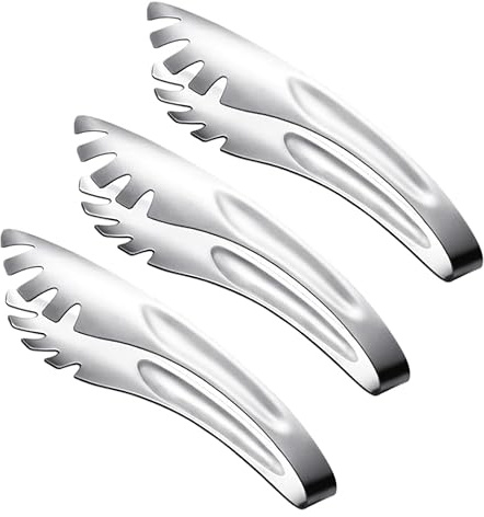 Ciieeo 3pcs Thongs Kitchen Multifunctional Salad Pasta Tongs Large Heavy Duty Food Clips for Cooking and Serving