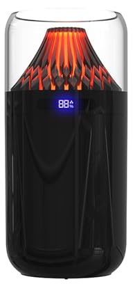 Humidifier Portable Mini Humidifiers for Bedroom, Personal Air Humidifier with Volcano Atmosphere Light for Office Home Car, Car Air Diffuser Humidifiers 360ml, 3 Mist Modes (Black)